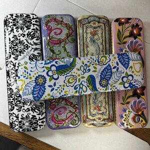 Brighton Metal Tins Watch Jewelry Boxes Tins Gift Boxes Lot of 5 Empty Rectangle